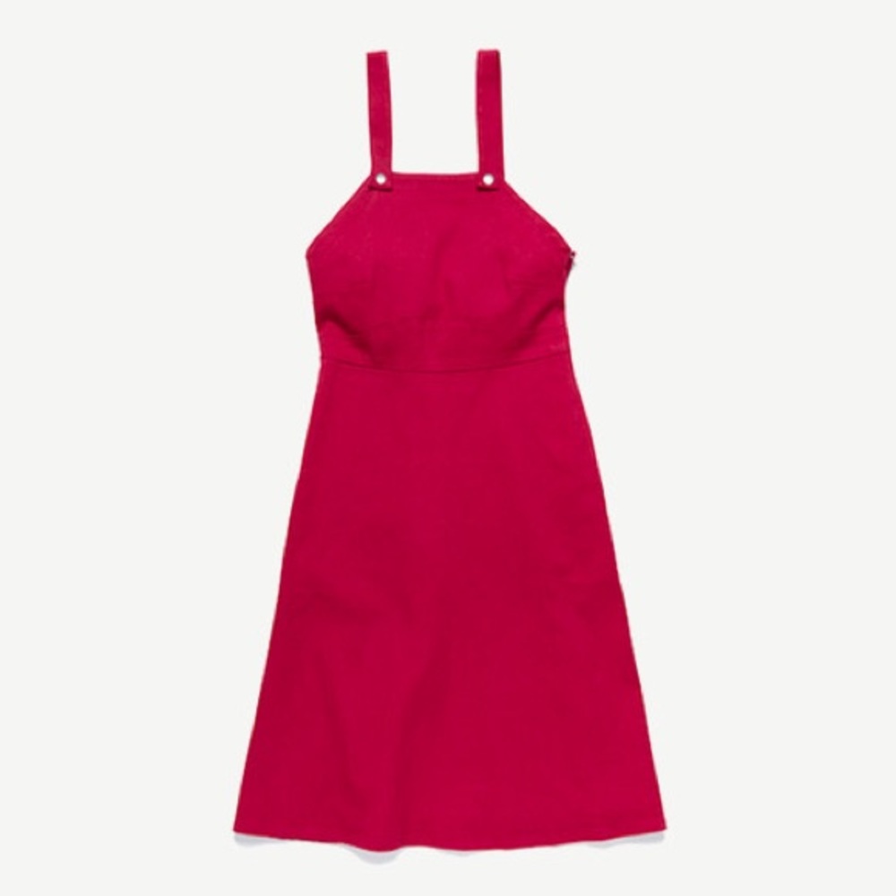 Red pinafore dress from loup
